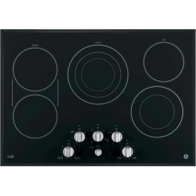 GE CP9530SJSS Café Series 30" Electric Cooktop - Stainless Steel-on-Black